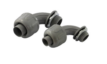 comprare Colore impermeabile infilato di Grey del connettore di angolo dei montaggi di plastica del condotto online manufacture